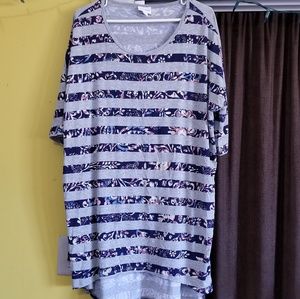 Worn Once. Beautiful floral stripe Irma Tunic